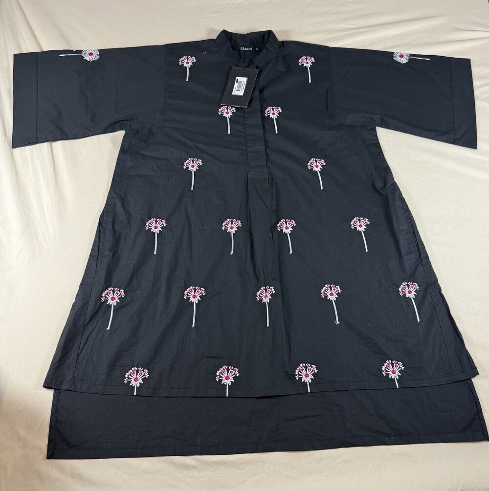 Khaadi Womens Embroidered Cotton Kurti Tunic Top Size 12